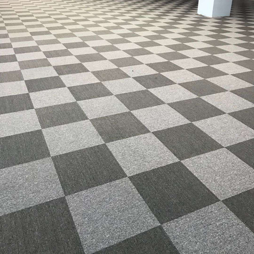 A素色方块地毯